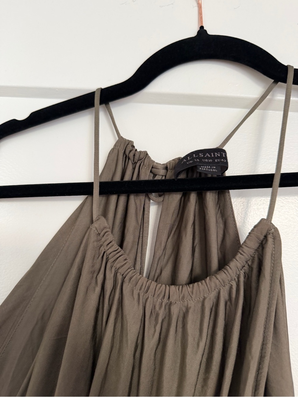 All Saints Olive Halter Draped Camisole - Picture 4 of 6